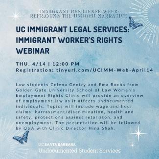 UC Immigrant Legal Services: Immigrant Workers' Rights Webinar